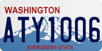 WA license plate ATY1006