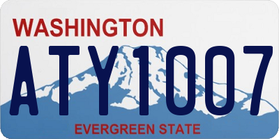 WA license plate ATY1007