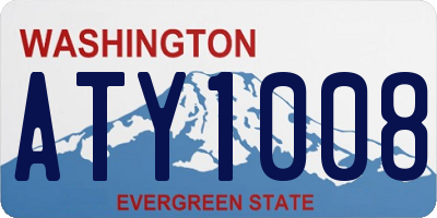 WA license plate ATY1008