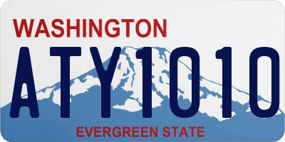 WA license plate ATY1010