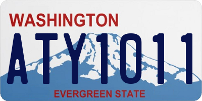 WA license plate ATY1011