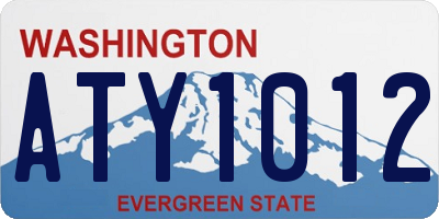 WA license plate ATY1012