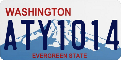 WA license plate ATY1014