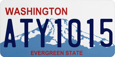 WA license plate ATY1015