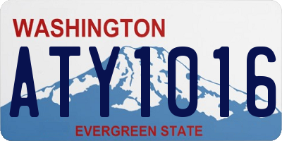 WA license plate ATY1016