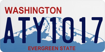 WA license plate ATY1017