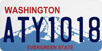WA license plate ATY1018