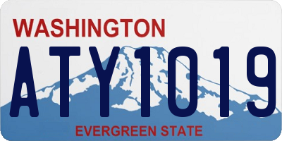 WA license plate ATY1019