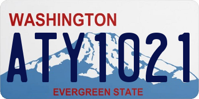 WA license plate ATY1021