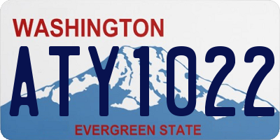 WA license plate ATY1022