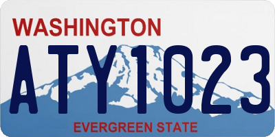 WA license plate ATY1023