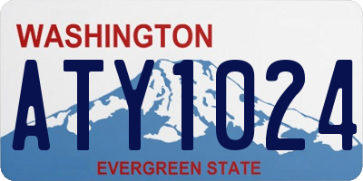WA license plate ATY1024