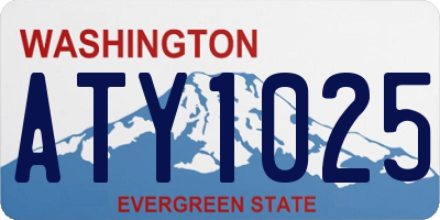 WA license plate ATY1025
