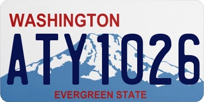 WA license plate ATY1026
