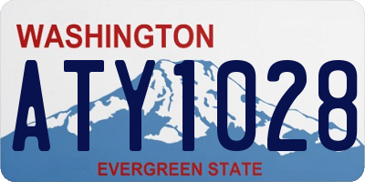 WA license plate ATY1028