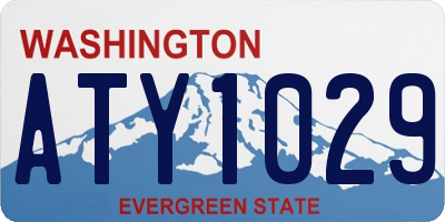 WA license plate ATY1029