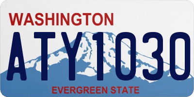 WA license plate ATY1030