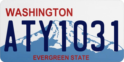 WA license plate ATY1031