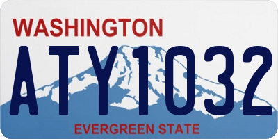 WA license plate ATY1032