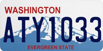 WA license plate ATY1033