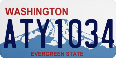 WA license plate ATY1034