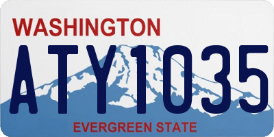 WA license plate ATY1035