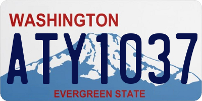 WA license plate ATY1037