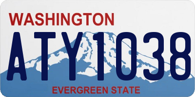 WA license plate ATY1038