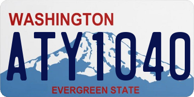 WA license plate ATY1040