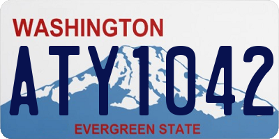 WA license plate ATY1042