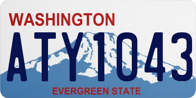WA license plate ATY1043