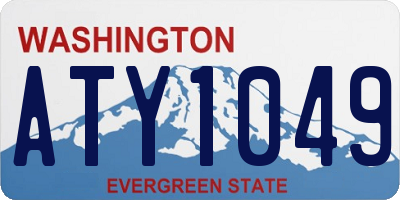 WA license plate ATY1049