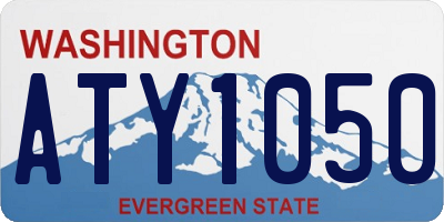 WA license plate ATY1050
