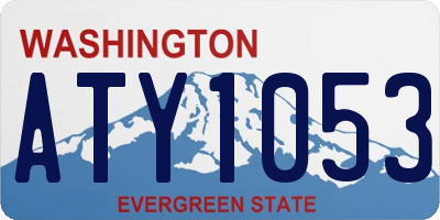 WA license plate ATY1053