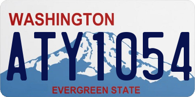 WA license plate ATY1054