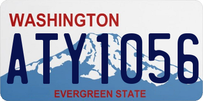 WA license plate ATY1056