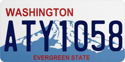 WA license plate ATY1058