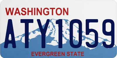 WA license plate ATY1059