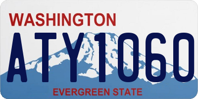 WA license plate ATY1060