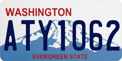 WA license plate ATY1062