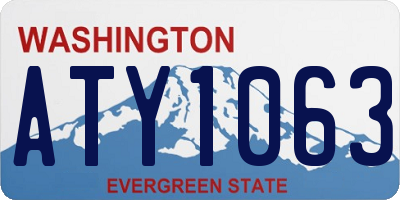 WA license plate ATY1063