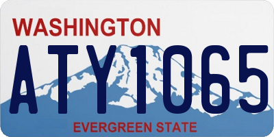 WA license plate ATY1065