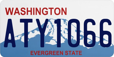 WA license plate ATY1066