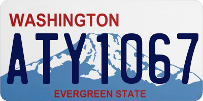 WA license plate ATY1067