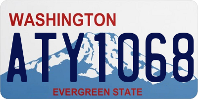 WA license plate ATY1068