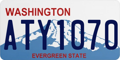 WA license plate ATY1070