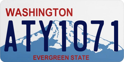 WA license plate ATY1071