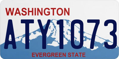 WA license plate ATY1073