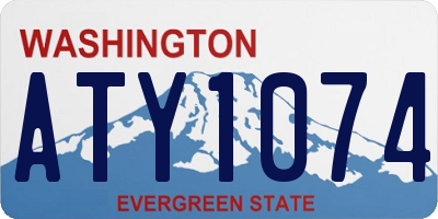 WA license plate ATY1074