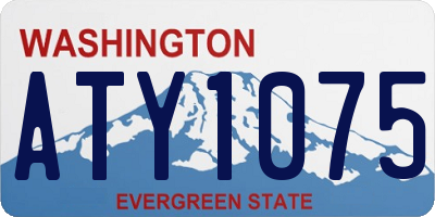WA license plate ATY1075